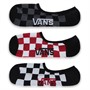 Vans Mens Classic Checkerboard Three Pack Super No Show Socks White/Black