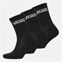 Vans Womens Classic Three Pack Crew Socks Black