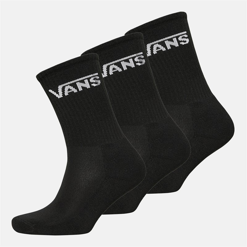 Vans Womens Classic Three Pack Crew Socks Black