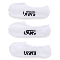 Vans Mens Classic Three Pack Super No Show Socks White
