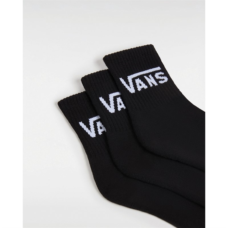 Vans Børn Klassisk Tre Pak Halve Crew Sokker Sort