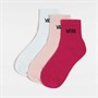 Vans Womens Classic Three Pack Half Crew Socks Cherries Jubilee