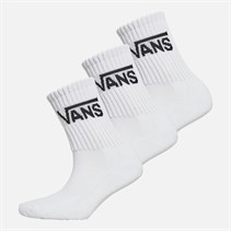 Vans Kids Classic Three Pack Crew Socks White