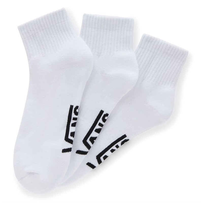 Vans Mens Classic Three Pack Ankle Socks White - Size 5.5