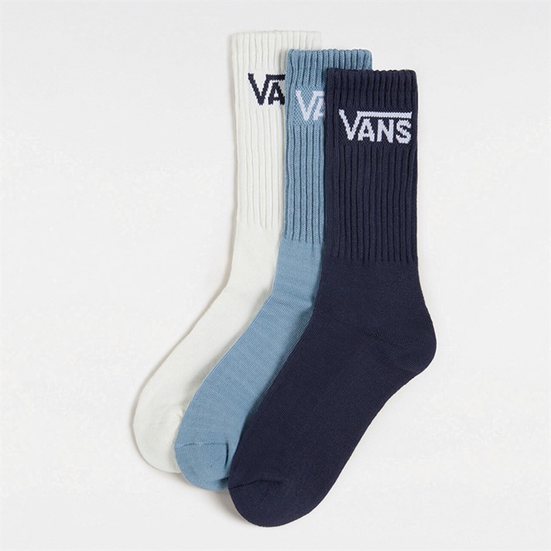 Vans Kids Classic Three Pack Crew Socks Parisian Night