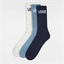 Vans Mens Classic Three Pack Crew Socks Parisian Night