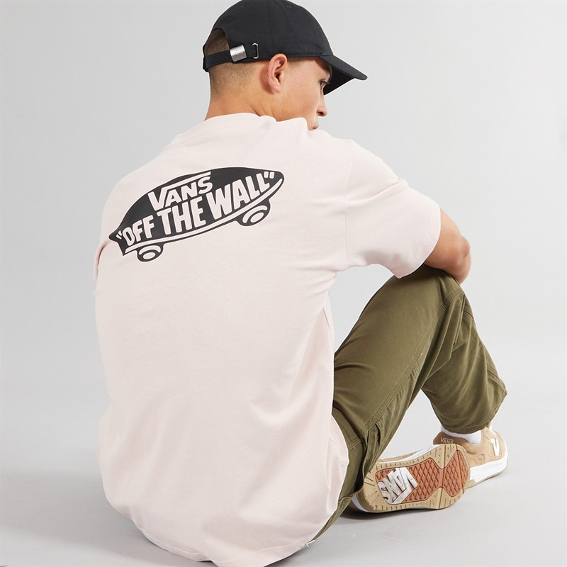 Vans Mens Style 76 II Loose Fit Graphic Back T-Shirt Sepia Rose