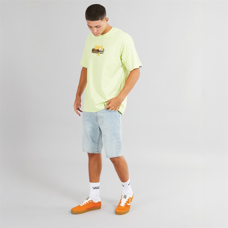 Vans Mens Times Up Graphic T-Shirt Shadow Lime