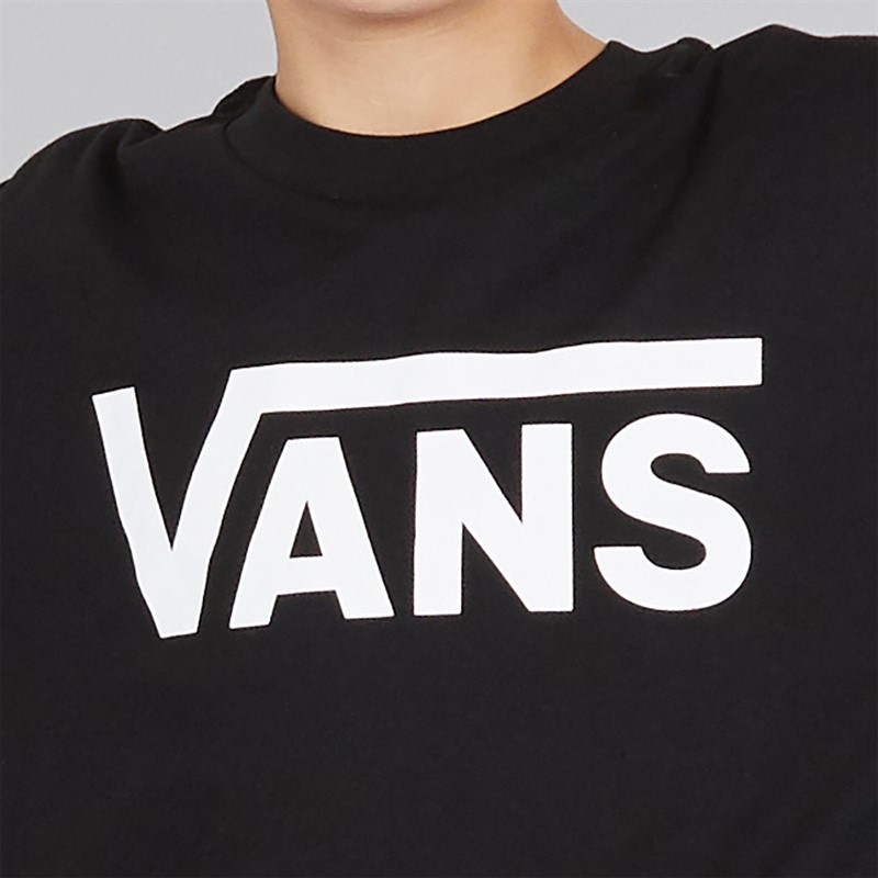 Vans Junior Boys Classic Logo Long Sleeve Top Black