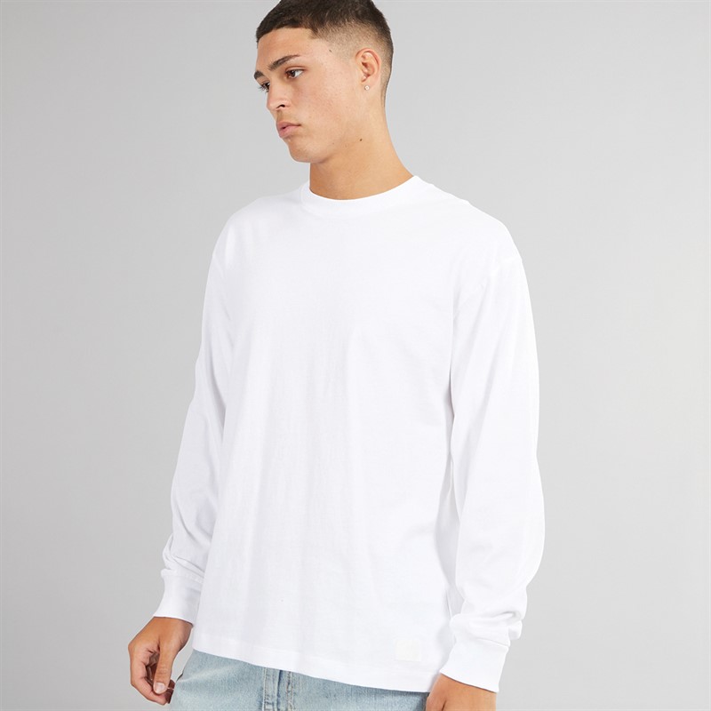 Vans Mens Original Standards Long Sleeve Top White - Size S