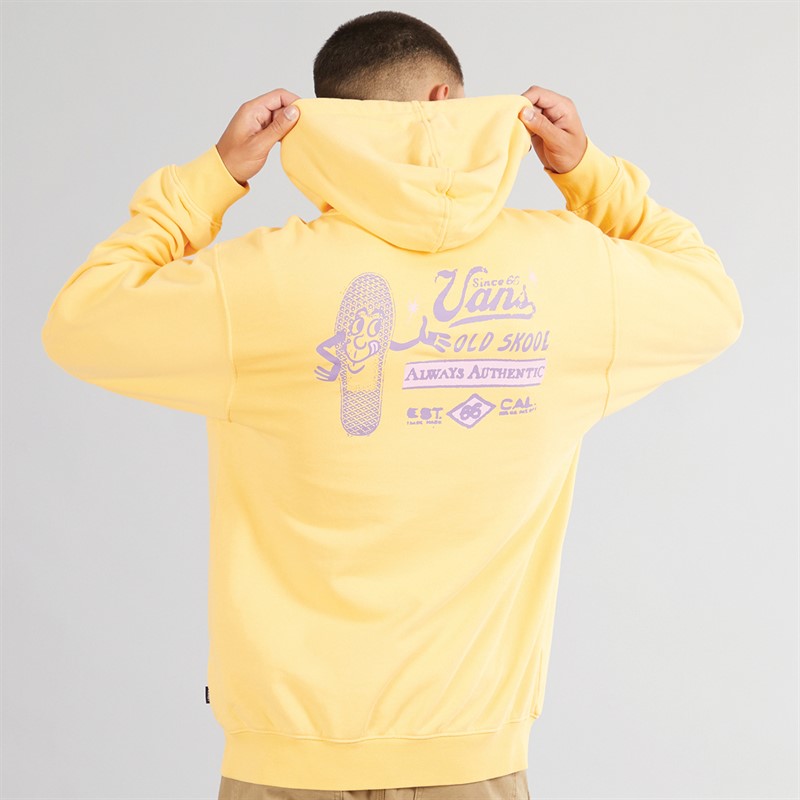 Vans Mens Waffle Stomp Loose Fit Hoodie Banana Cream