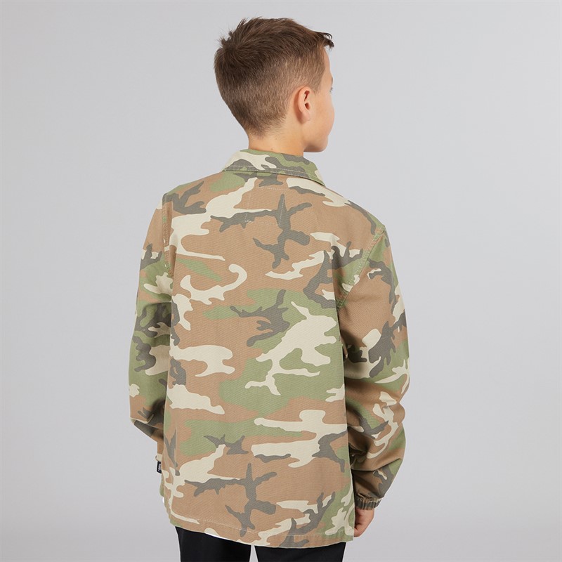 Vans Junior Boys Torrey Canvas Camo Coaches Jacket Vintage Camo