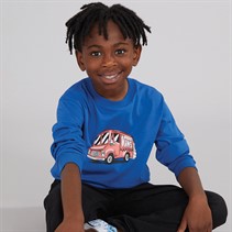 Vans Boys Free Shipping Graphic Long Sleeve Top True Blue
