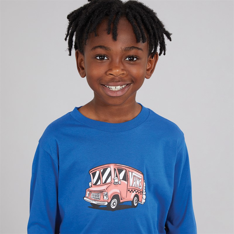 Vans Boys Free Shipping Graphic Long Sleeve Top True Blue