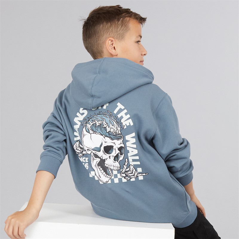 Vans Junior Boys Headwaves Loose Fit Hoodie Stormy Weather