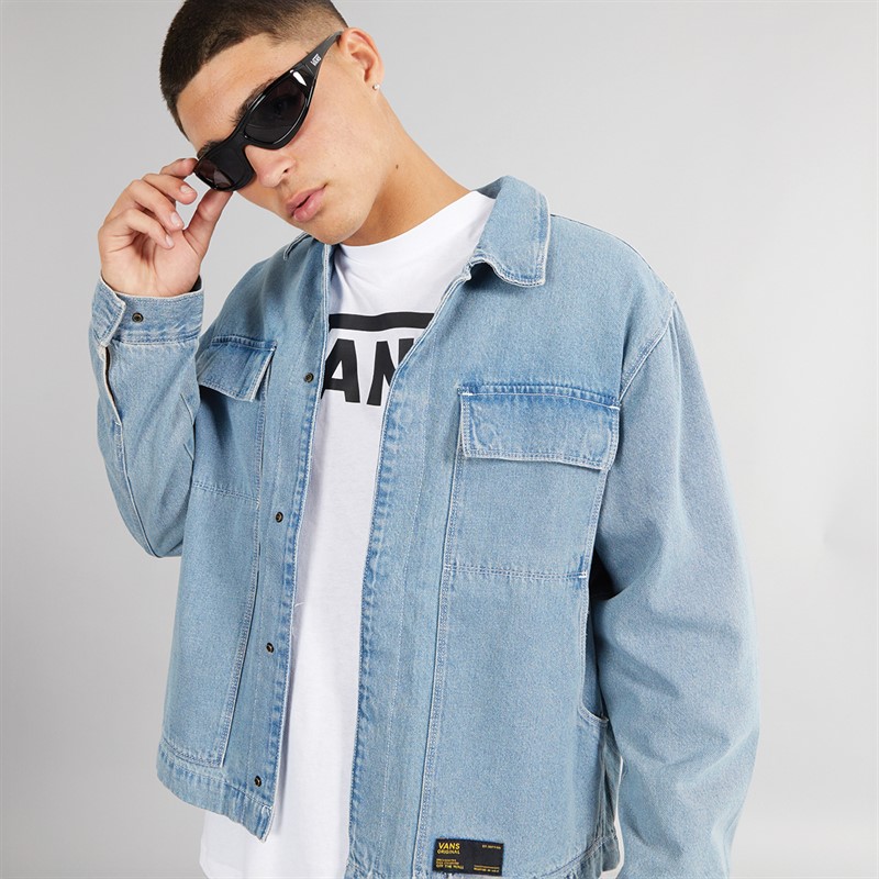 Vans Mens Mcavoy Denim Station Jacket Stonewash/Blue