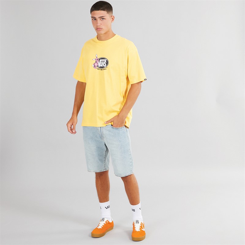 Vans Mens Follow Loose Fit Graphic T-Shirt Banana Cream