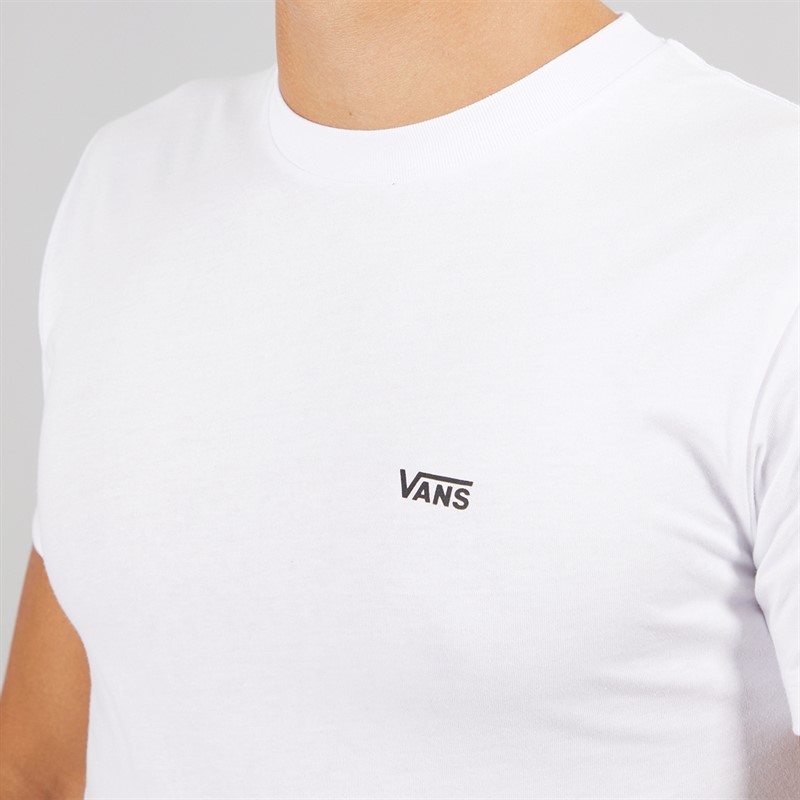 Vans T-shirt Homme Logo Poitrine Gauche Blanc/Noir