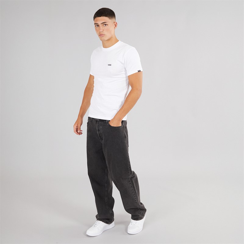 Vans T-shirt Homme Logo Poitrine Gauche Blanc/Noir