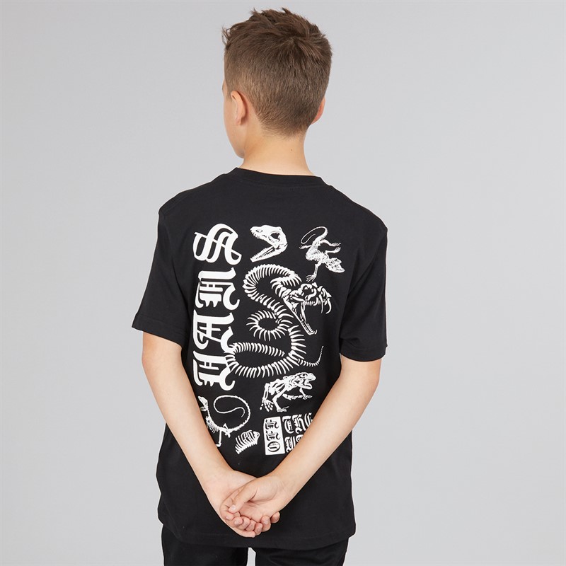 Vans Junior Boys Bone Yard Graphic T-Shirt Black