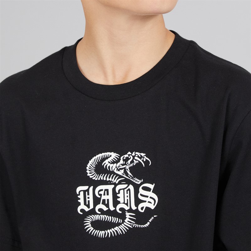 Vans Junior Boys Bone Yard Graphic T-Shirt Black