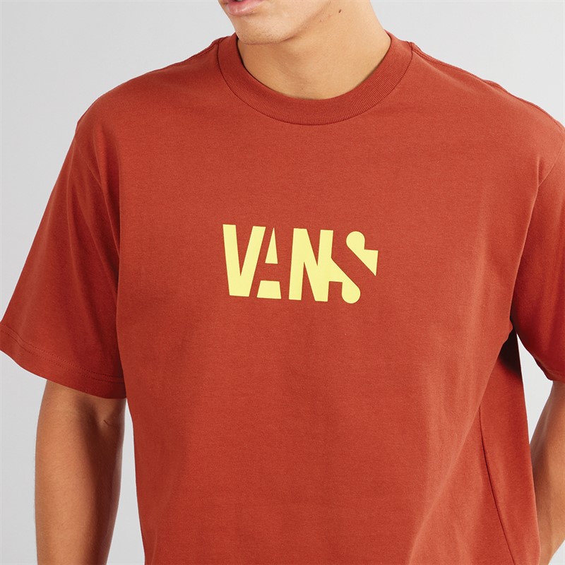 Vans Mens Sombra Loose Fit T-Shirt Red Ochre