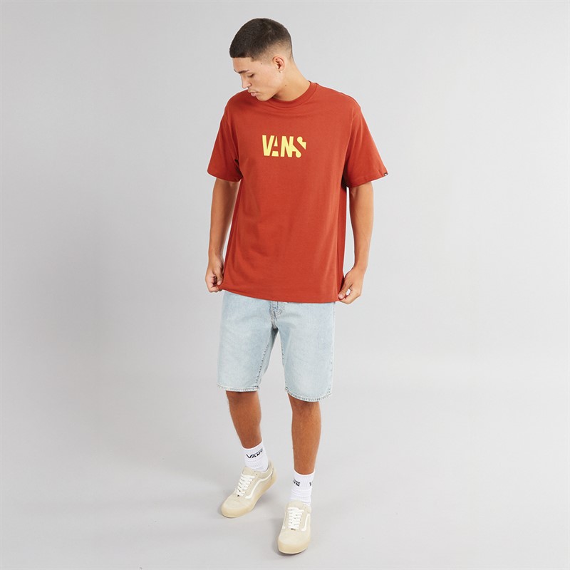Vans Mens Sombra Loose Fit T-Shirt Red Ochre