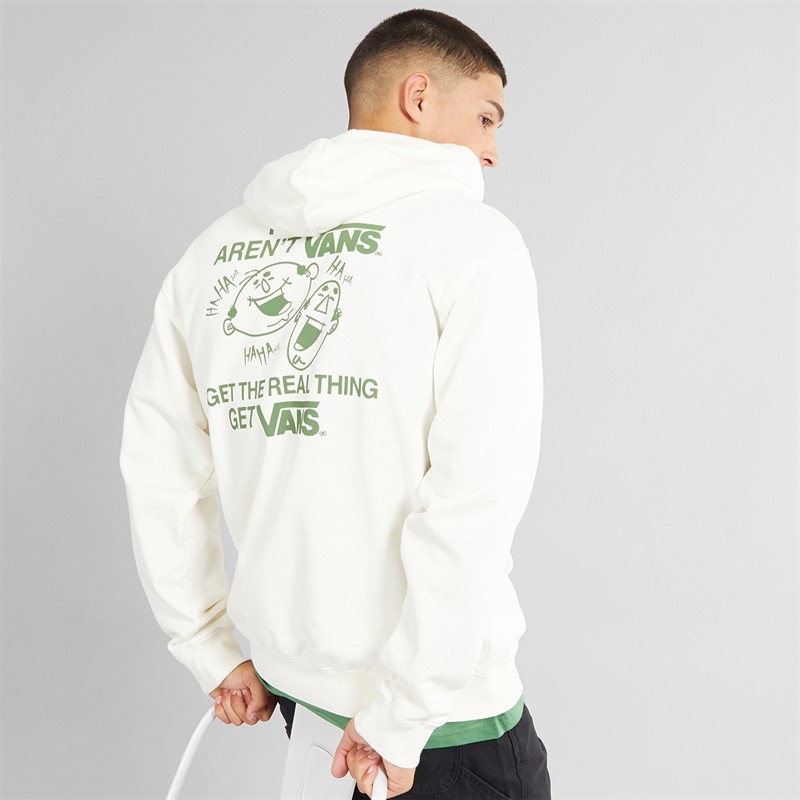 Vans Mens Chuckling Duo Loose Fit Hoodie Marshmallow