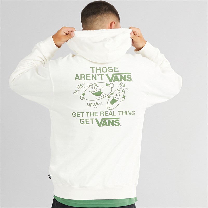 Vans Mens Chuckling Duo Loose Fit Hoodie Marshmallow