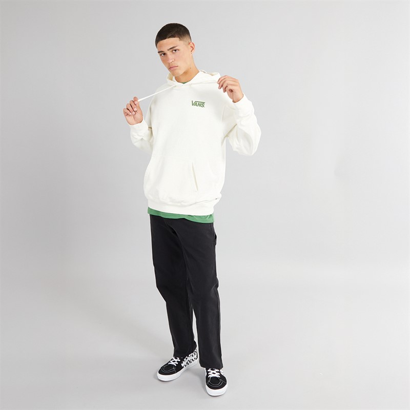 Vans Mens Chuckling Duo Loose Fit Hoodie Marshmallow