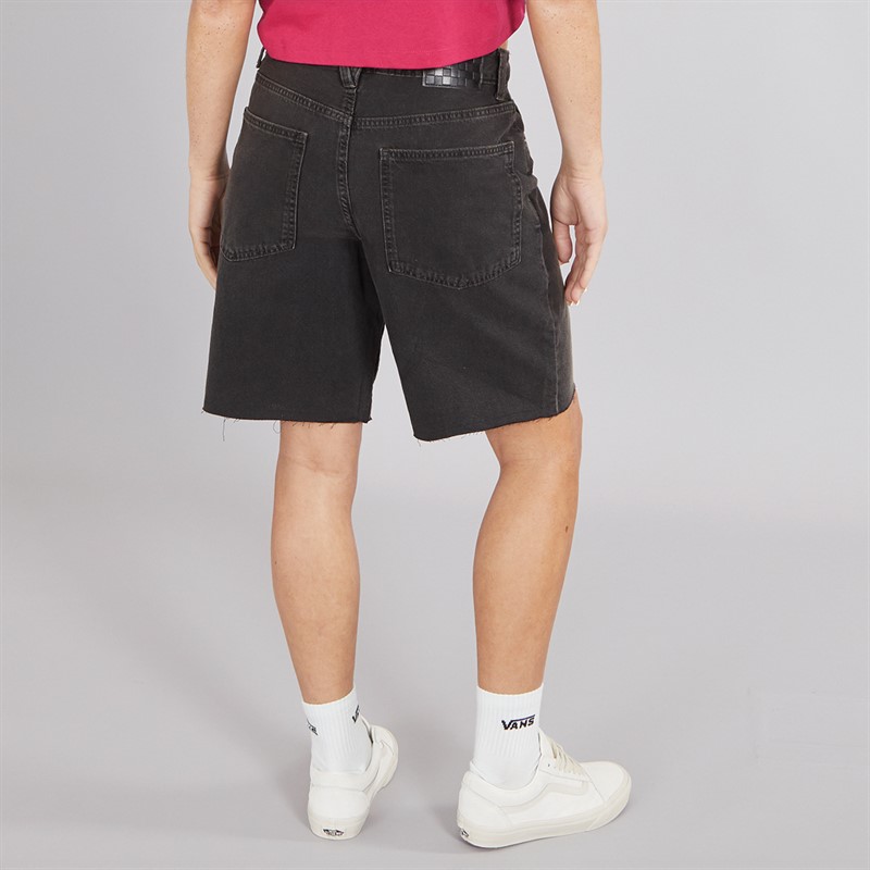 Vans Womens Sirelle Cut-Off Denim Shorts Washed Black