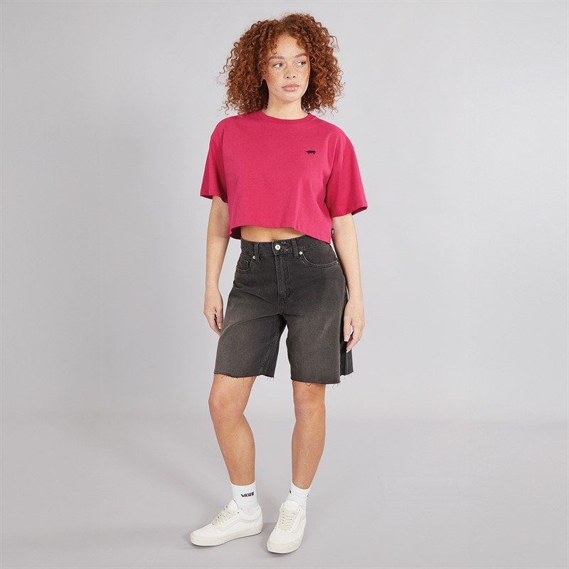 Vans Womens Sirelle Cut-Off Denim Shorts Washed Black