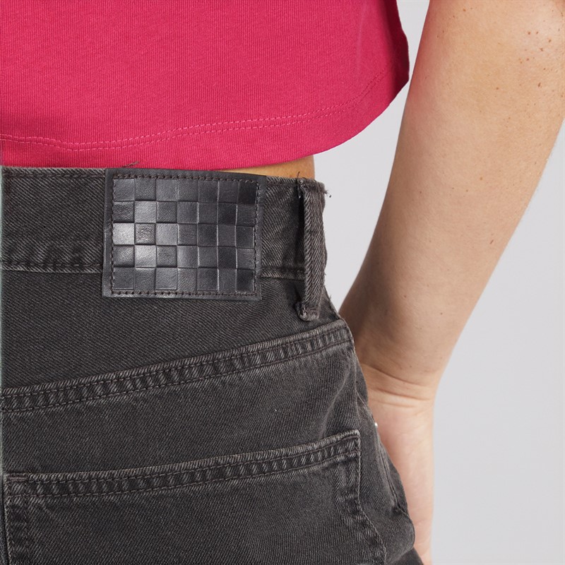 Vans Womens Sirelle Cut-Off Denim Shorts Washed Black