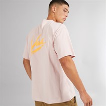 Vans Heren Brush Script Losvallend T-Shirt Sepia Roos