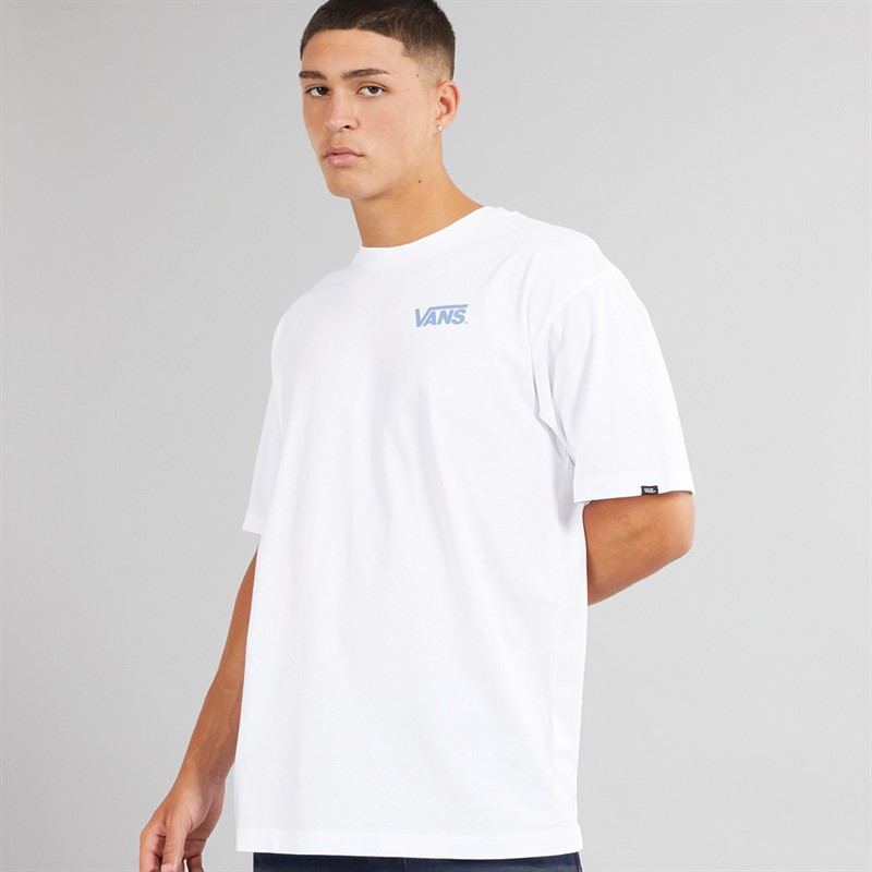 Vans Mens Chuckling Duo Loose Fit Graphic Back T-Shirt White