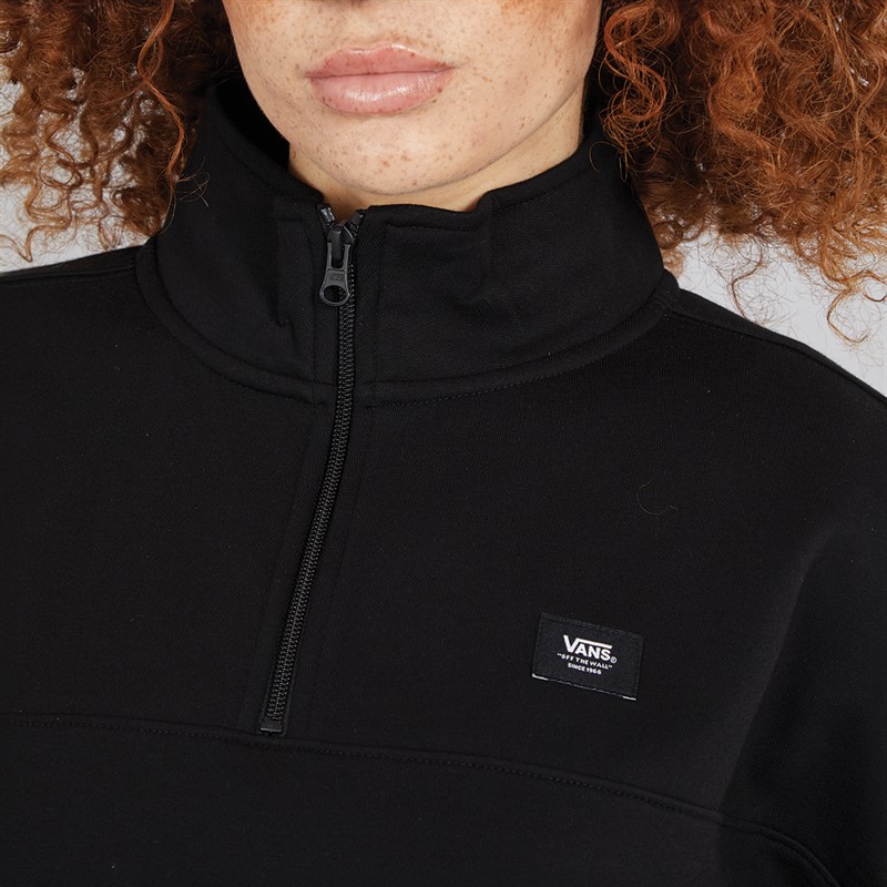 Vans Womens Leighton Mock Neck Fleece Jumper Black