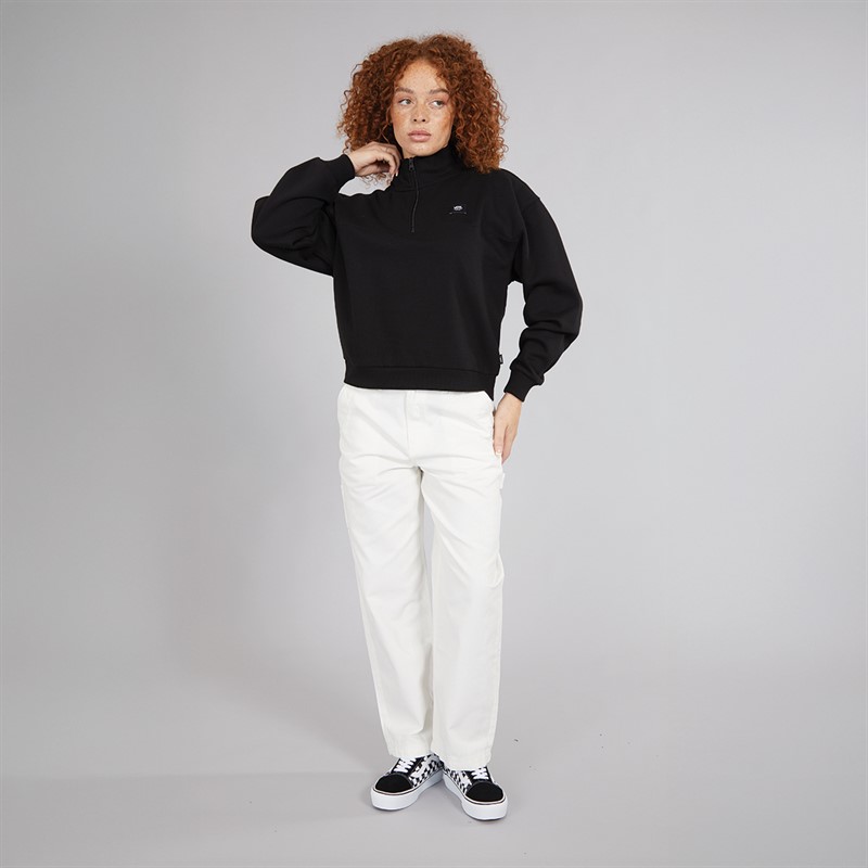 Vans Womens Leighton Mock Neck Fleece Jumper Black