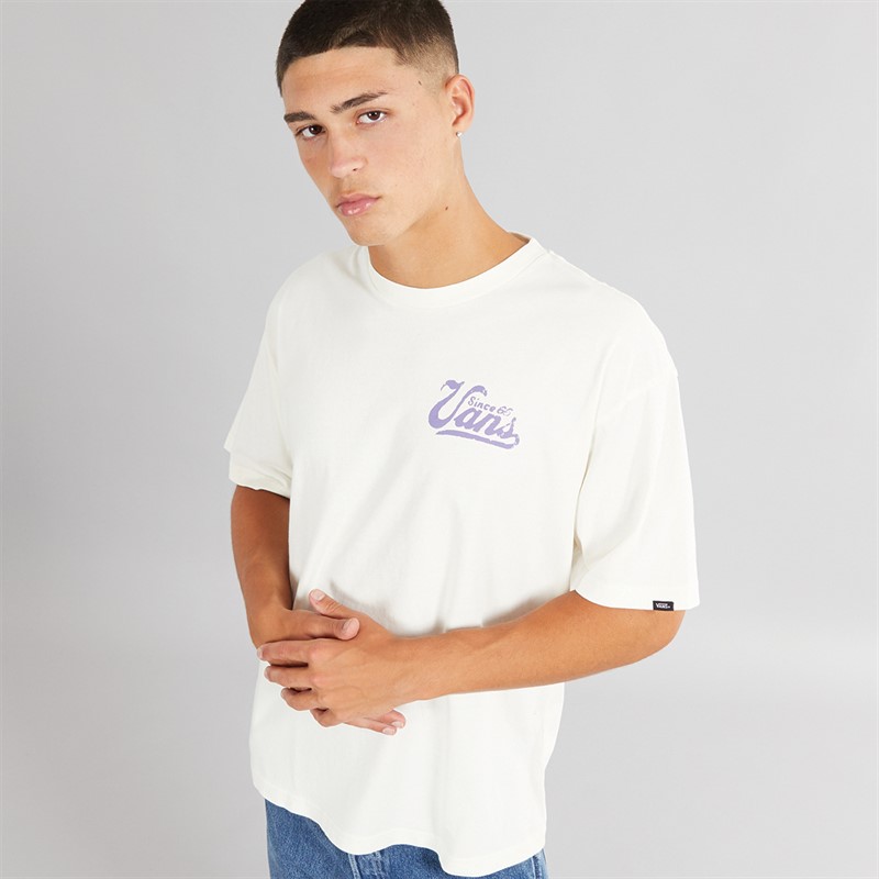 Vans T-shirt Graphique à Coupe Décontractée Waffle Stomp Homme Marshmallow