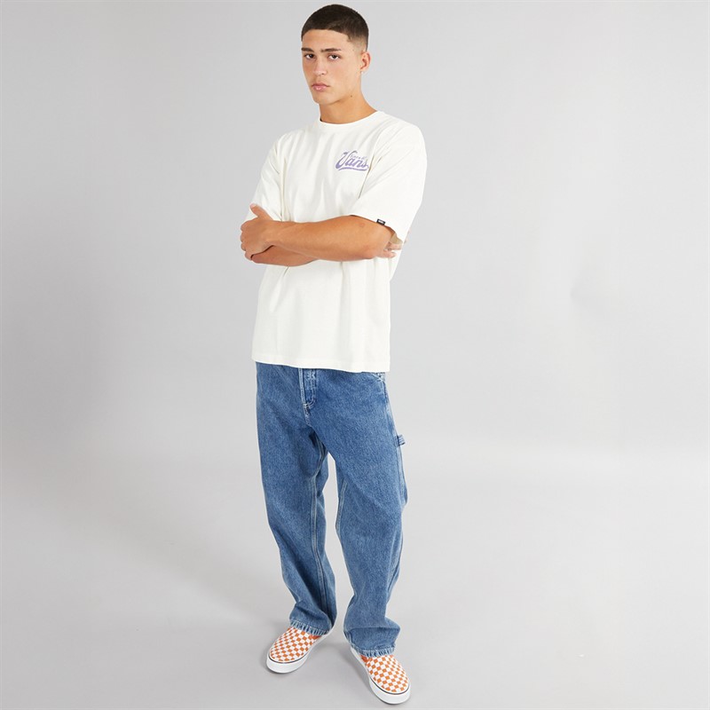 Vans T-shirt Graphique à Coupe Décontractée Waffle Stomp Homme Marshmallow