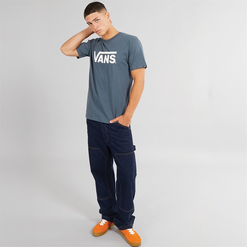Vans T-shirt Classique Logo Homme Indigo/Marshmallow