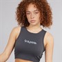 Vans Womens Blur Fitted Cropped Tank Asphalt