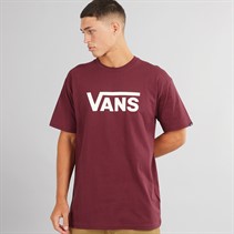 Vans Heren Klassiek Logo T-Shirt Bordeau / Marshmallow
