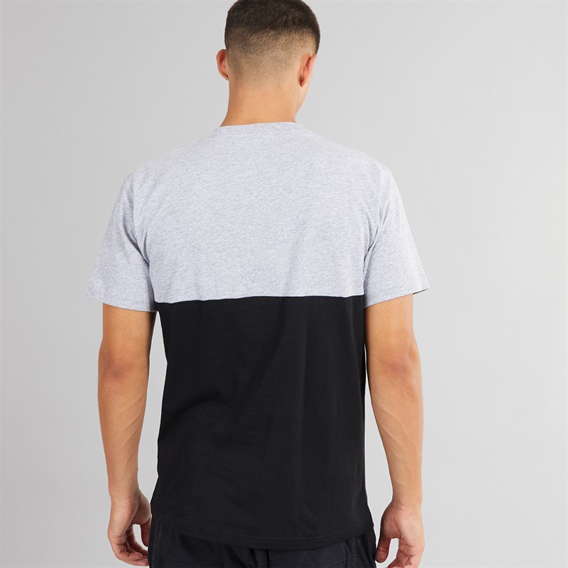 Vans Mens Colorblock T-Shirt Athletic Heather/Black