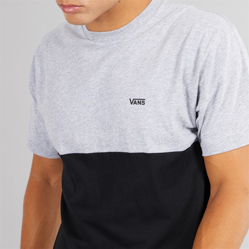 Vans Mens Colorblock T-Shirt Athletic Heather/Black