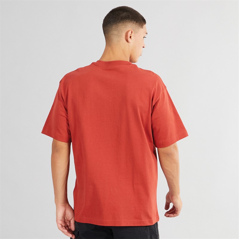 Vans Herre Salton Løs Pasform T-Shirt Rød Okker