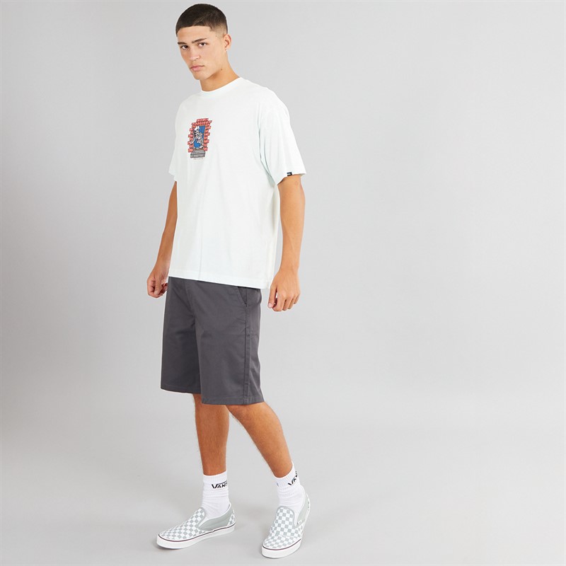 Vans Mens Skull Window T-Shirt Hint Of Mint