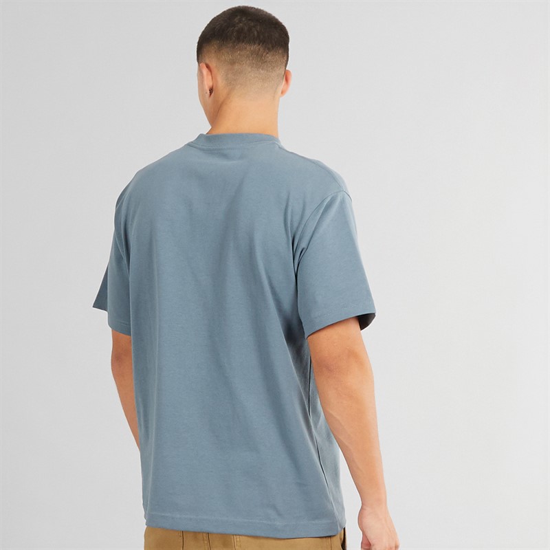 Vans Mens Left Chest Logo Loose Fit T-Shirt Stormy Weather