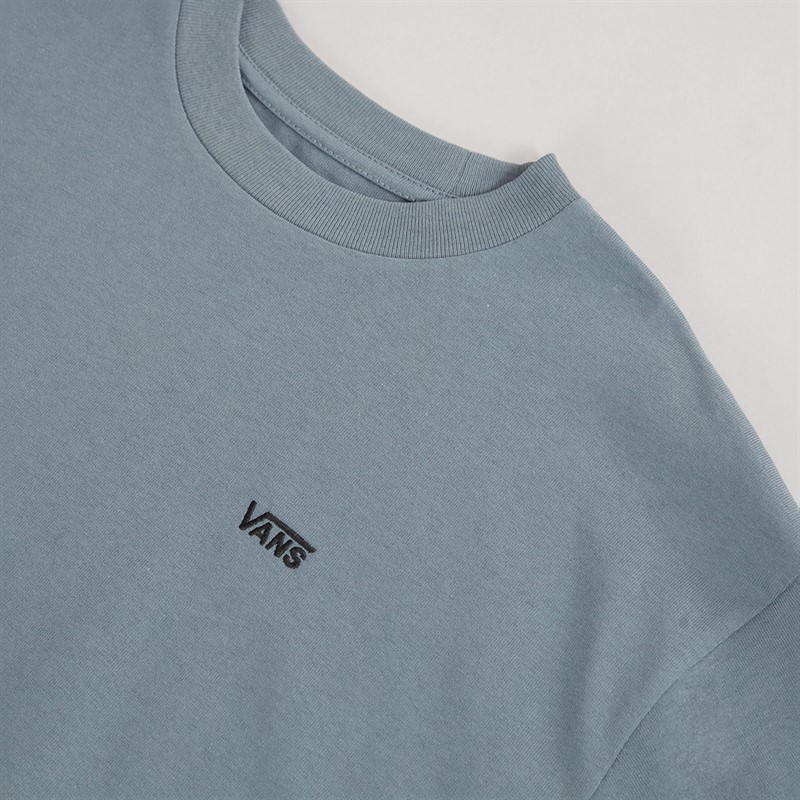 Vans Mens Left Chest Logo Loose Fit T-Shirt Stormy Weather