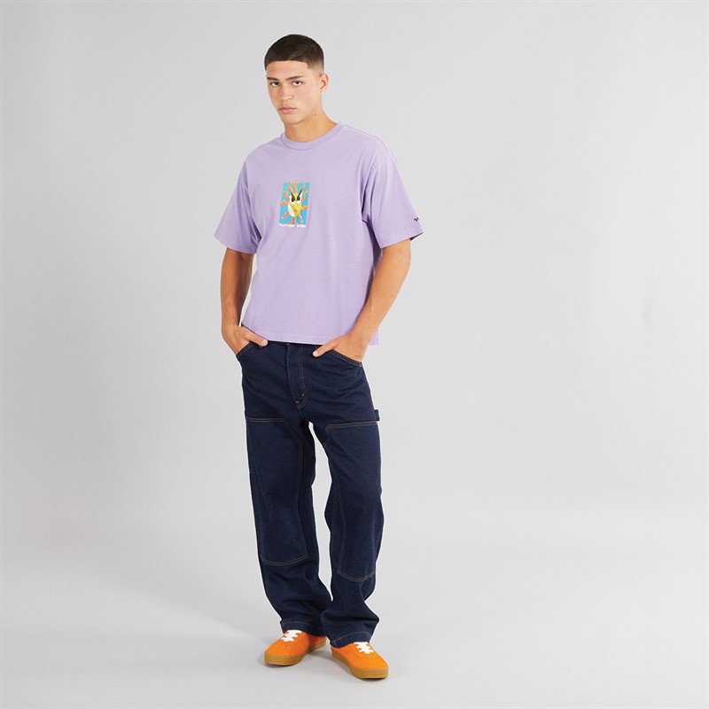 Vans Mens Skate Clay Graphic T-Shirt Purple Haze