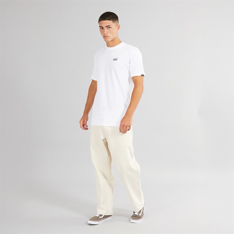 Vans T-shirt Mini Script Homme Blanc